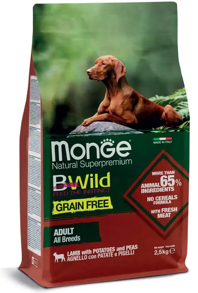 Monge Cane Adulto Natural SuperPremium Grain Free All Breeds Agnello 12 kg