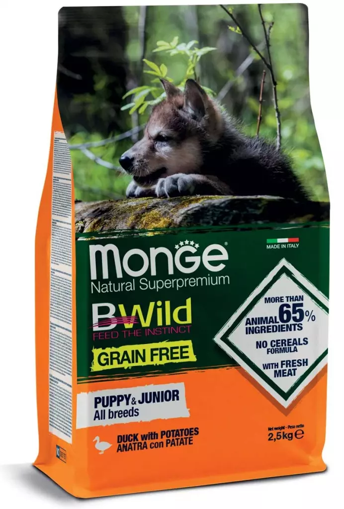 Monge Cane Puppy & Junior Natural SuperPremium Grain Free All Breeds Anatra 12 kg
