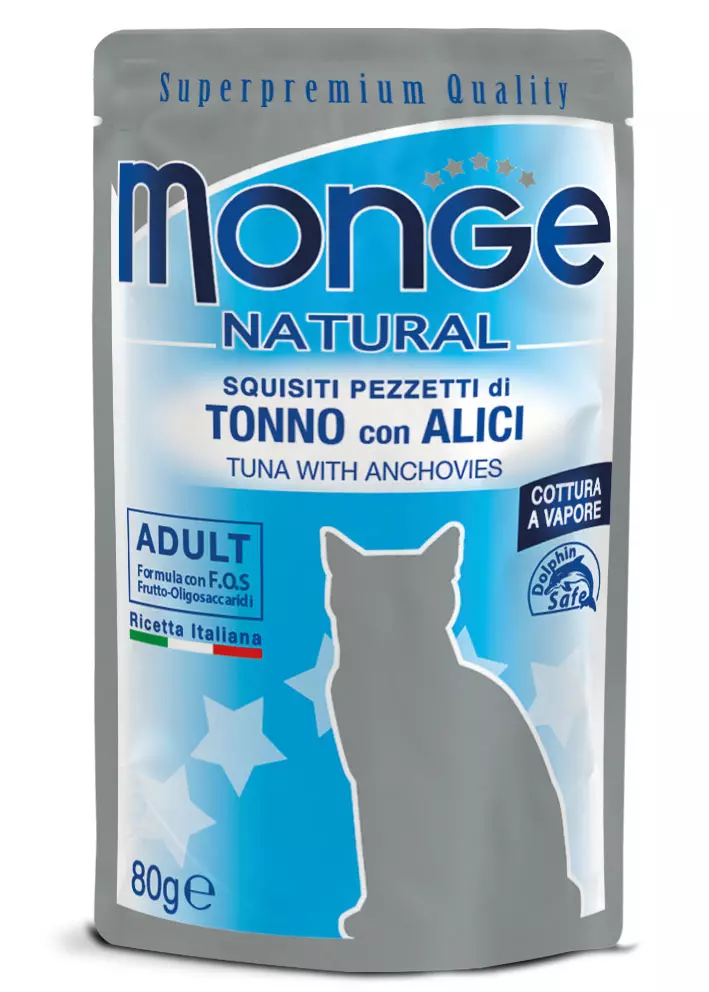 Monge Gatto Natural Tonno e Alici 80 g