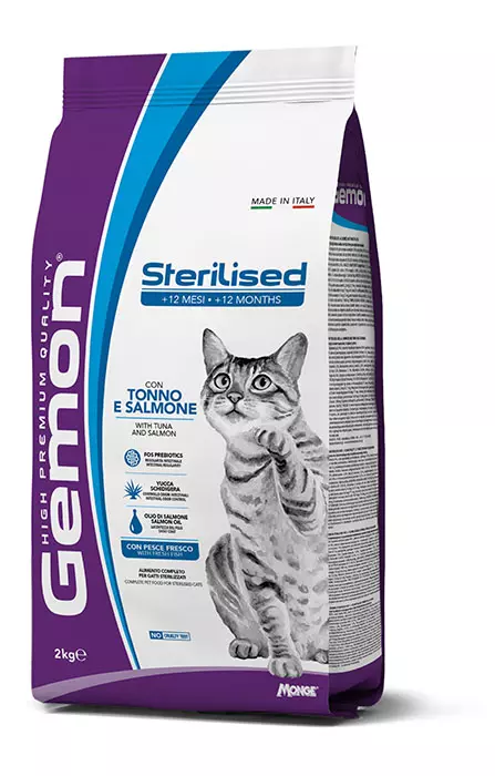 Monge Gatto Gemon Sterilized con Tonno e Salmone 7 kg