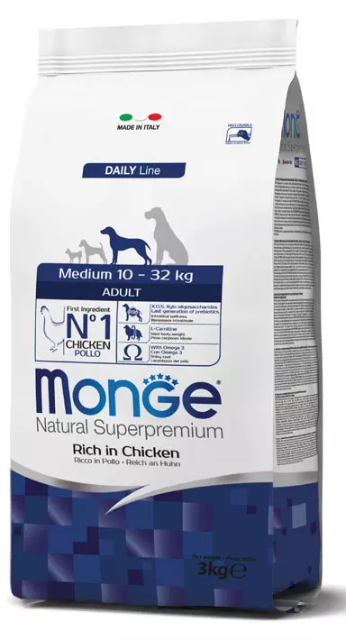 Monge Cane Natural Superpremium Medium Adult Pollo 12 kg