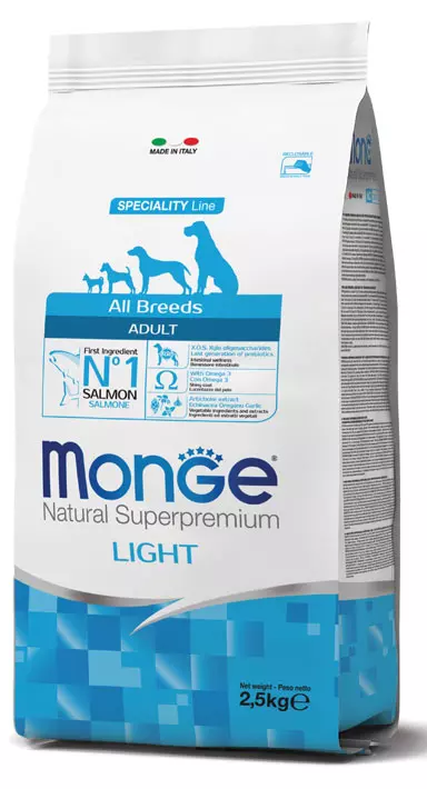 Monge Cane Natural Superpremium Adult Light Salmone 12 kg
