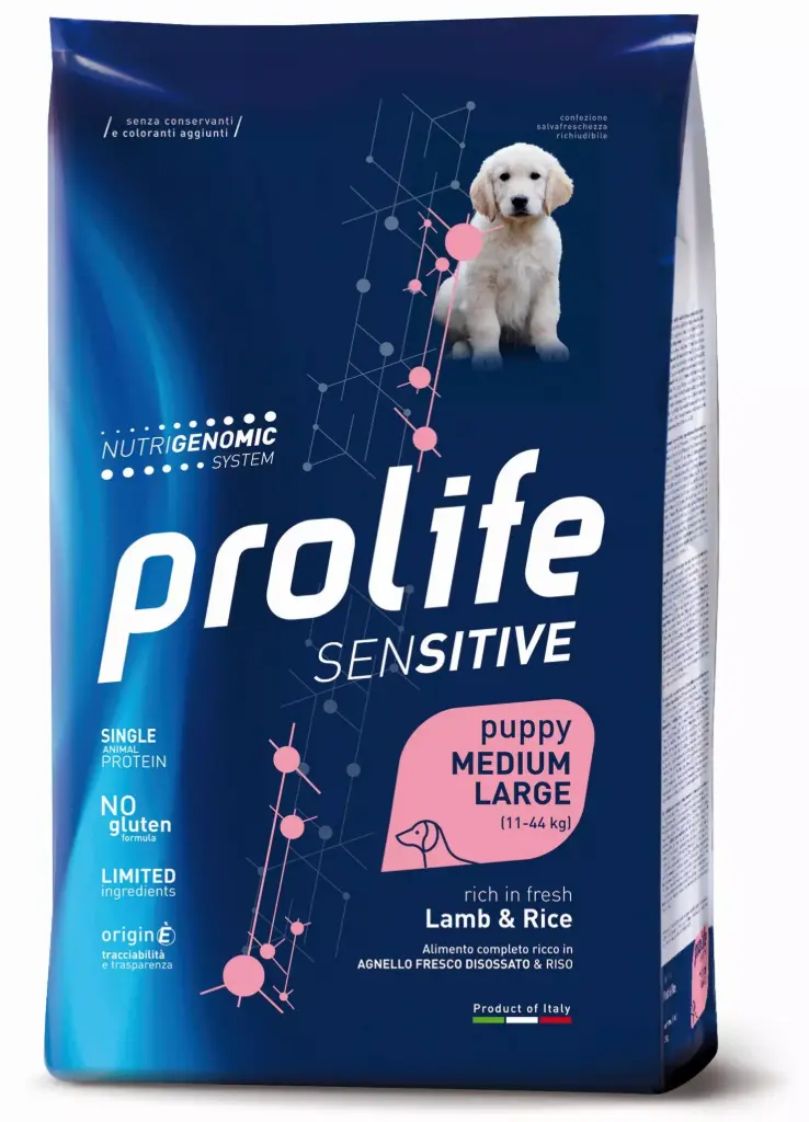 Prolife Sensitive Puppy Agnello Riso 10 kg