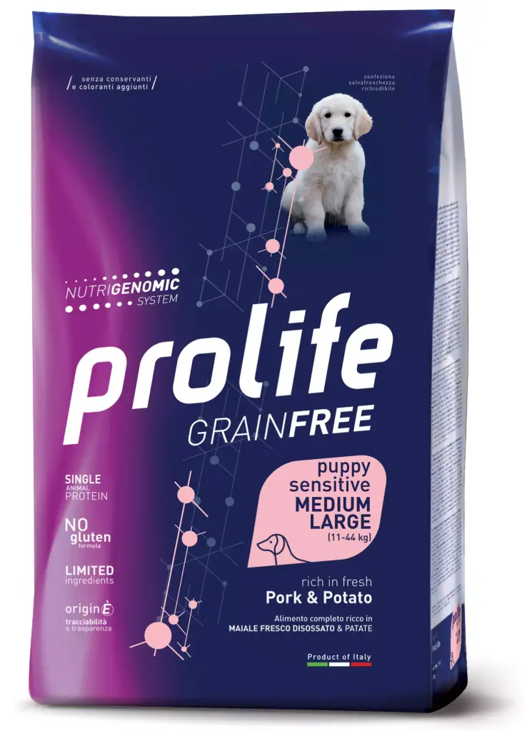 Prolife Sensitive Grain Free Puppy Maiale Patate 10 kg