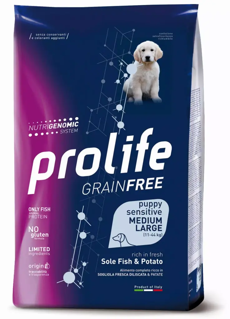 Prolife Sensitive Grain Free Puppy Sogliola Patate 10 kg