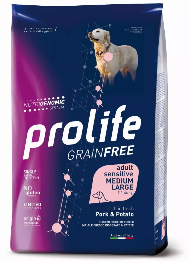Prolife Sensitive Grain Free Adult Maiale Patate 10 kg