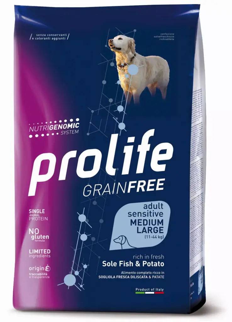 Prolife Sensitive Grain Free Adult Sogliola Patate 10 kg