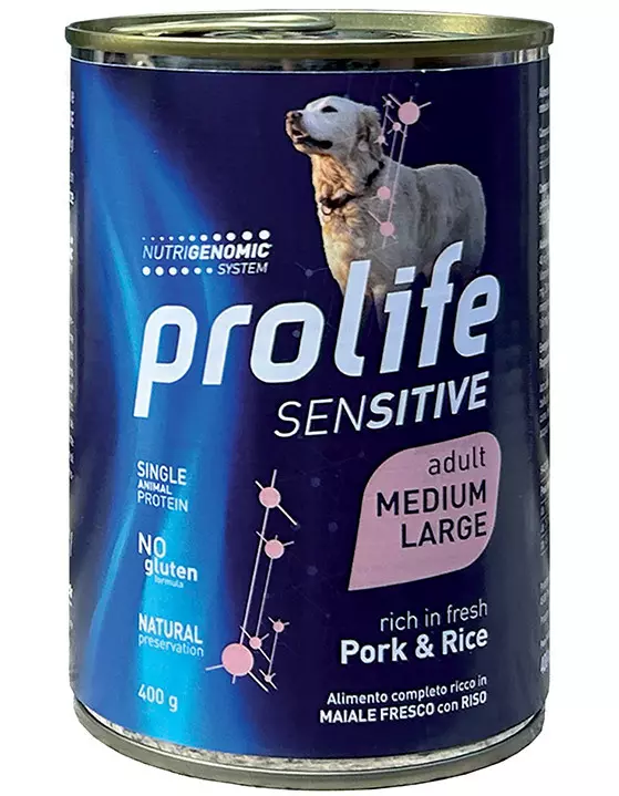 Prolife Sensitive Adult Maiale Riso 400 g