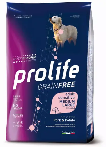[CSPROSGFAPP10000] Prolife Sensitive Grain Free Adult Maiale Patate 10 kg