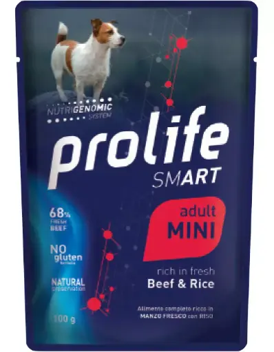 [CUPROSMAABR00100] Prolife Smart Adult Mini Manzo Riso 100 g