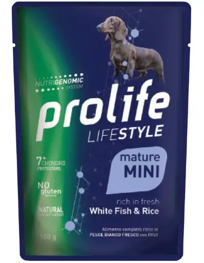 [CUPROLFSMFR00100] Prolife Lifestyle Matur Pesce Riso 100 g