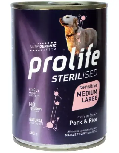 [CUPROSTRMPR00400] Prolife Sterilized Monoproteic Maiale Riso 400 g