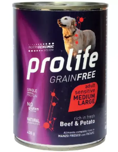 [CUPROSGFBFP00400] Prolife Grain Free Manzo Patate 400 g