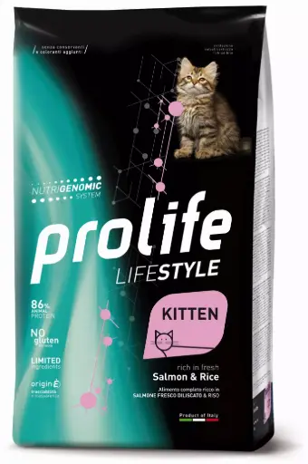 [GSPROLFSKSR01500] Prolife Lifestile Kitten Salmone Riso 1500 g