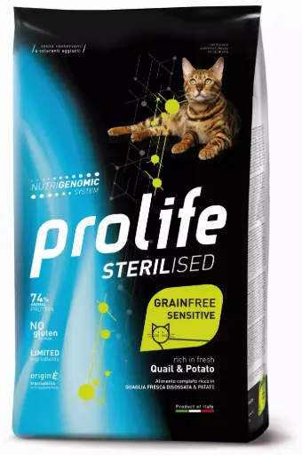 [GSPROSTRSQP01500] Prolife Sterilised Grain Free Quaglia 1,5 kg