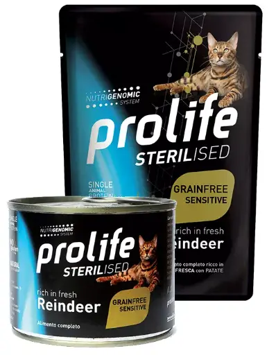 [GUPROSTRSRP00085] Prolife Sterilised Grain Free Adult Renna 85 g