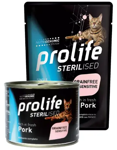[GUPROSTRSPP00085] Prolife Sterilised Grain Free Adult Maiale 85 g