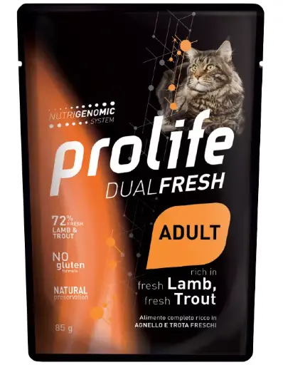 [GUPRODLFATR00085] Prolife Dual Fresh Adult Agnello Trota 85 g