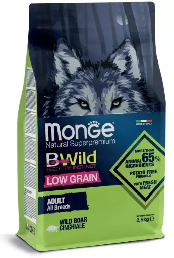 [CSMONBWDCIN12000] Monge Cane Adulto Natural SuperPremium Grain Free All Breeds Cinghiale 12 kg