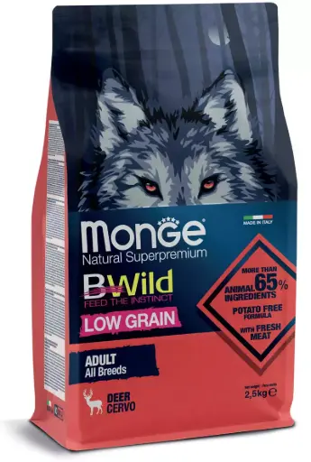 [CSMONBWDCER12000] Monge Cane Adulto Natural SuperPremium Grain Free All Breeds Cervo 12 kg