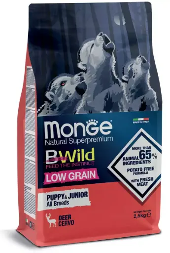 [CSMONBWDPCR12000] Monge Cane Puppy Natural SuperPremium Grain Free All Breeds Cervo 12 kg