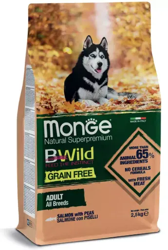 [CSMONBWDSAL12000] Monge Cane Adult Natural SuperPremium Grain Free All Breeds Salmone 12 kg