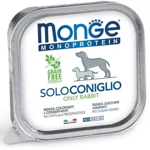 [CUMONMONCON00150] Monge Cane Monoprotein Solo Coniglio 150 g