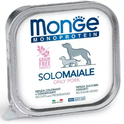 [CUMONMONMAI00150] Monge Cane Monoprotein Solo Maiale 150 g