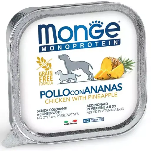 [CUMONFMNPLA00150] Monge Cane Monoprotein Frutta Pollo e Ananas 150 g