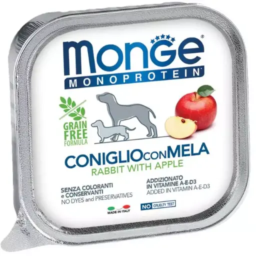 [CUMONFMNCNM00150] Monge Cane Monoprotein Frutta Coniglio e Mela 150 g