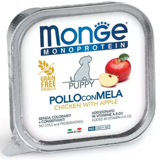 [CUMONFMNFJP00150] Monge Cane Monoprotein Frutta Junior Pollo e Mela 150 g