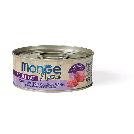 [GUMONNATPPM00080] Monge Gatto Natural Petto di Pollo e Manzo 80 g