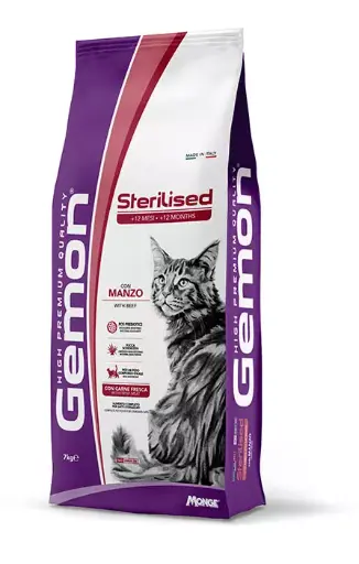 [GSMONGEMSZM07000] Monge Gatto Gemon Sterilized con Manzo 7 kg