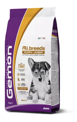 [CSMONGEMPJP15000] Monge Cane Gemon All Breeds Puppy & Junior Pollo 15 kg