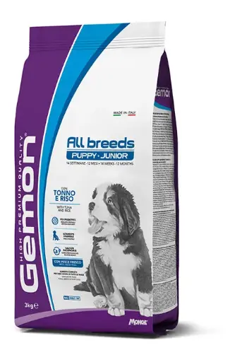 [CSMONGEMPJT15000] Monge Cane Gemon All Breeds Puppy & Junior Tonno 15 kg