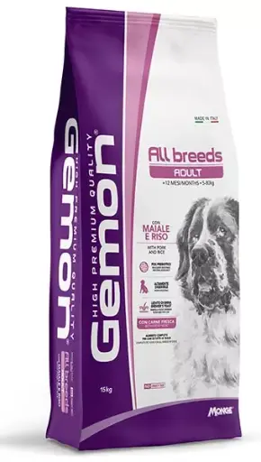 [CSMONGEMMAI15000] Monge Cane Gemon All Breeds Adult Maiale 15 kg