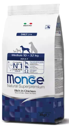 [CSMONNSPMDA12000] Monge Cane Natural Superpremium Medium Adult Pollo 12 kg